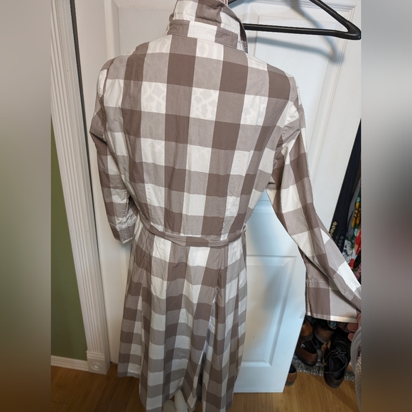 Boden gingham belted button up dress Modest Office Wear Cottagecore Modest - Picture 5 of 8